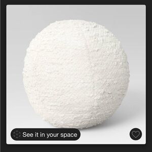 Boucle sphere throw pillow